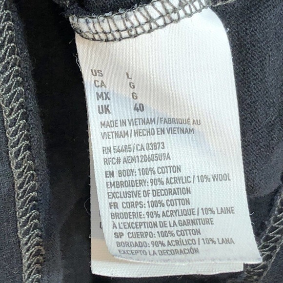 American Eagle Outfitters Mens Size Large Embroidered Logo Eagle Long Sleeve Tee - Picture 7 of 8